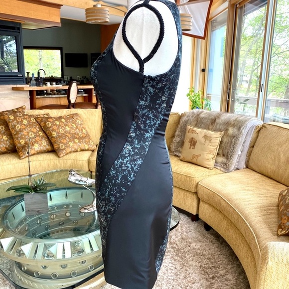 ALL SAINTS ⭐️Gorgeous ’Marbled’ pattern Dress. Green & Black w/ mauve flecks ♥️ - Picture 11 of 11